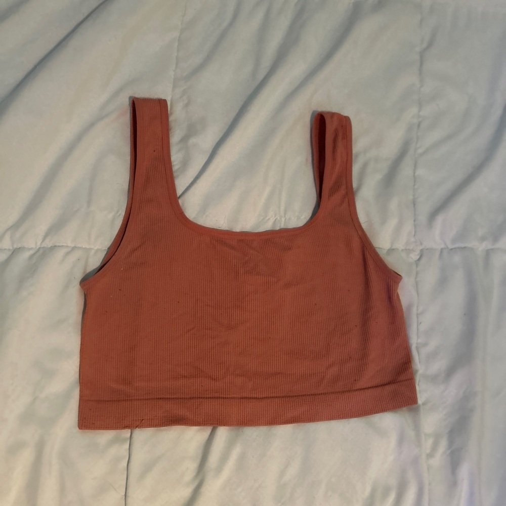 forever 21 coral athletic top